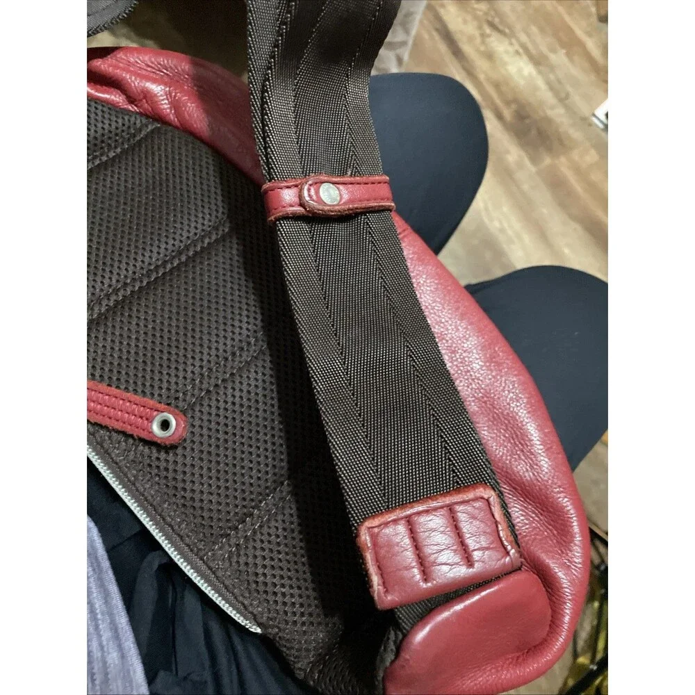 Master-piece MSPC Red Leather Sling Bag Waist Pack Made in Japan